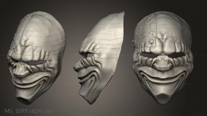 Mask (MS_1099) 3D models for cnc