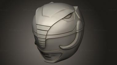 Mask (power rangers Black Ranger back, MS_1110) 3D models for cnc