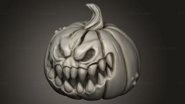 Mask (Pumpkin, MS_1124) 3D models for cnc