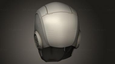 Mask (Red Ronin Helmet Back, MS_1131) 3D models for cnc