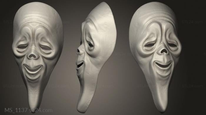 Mask (MS_1137) 3D models for cnc