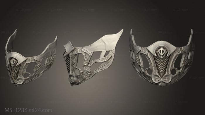 Mask (MS_1236) 3D models for cnc