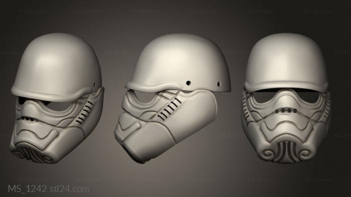 Mask (MS_1242) 3D models for cnc