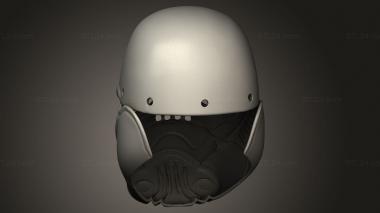 Mask (Storm Trooper Samurai Helmet, MS_1242) 3D models for cnc