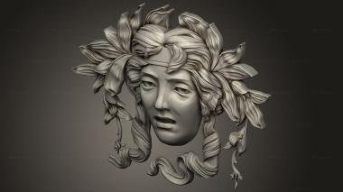 Mask (Mascaron medusa Gorgon, MS_1245) 3D models for cnc