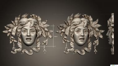 Mask (Mascaron medusa Gorgon, MS_1245) 3D models for cnc