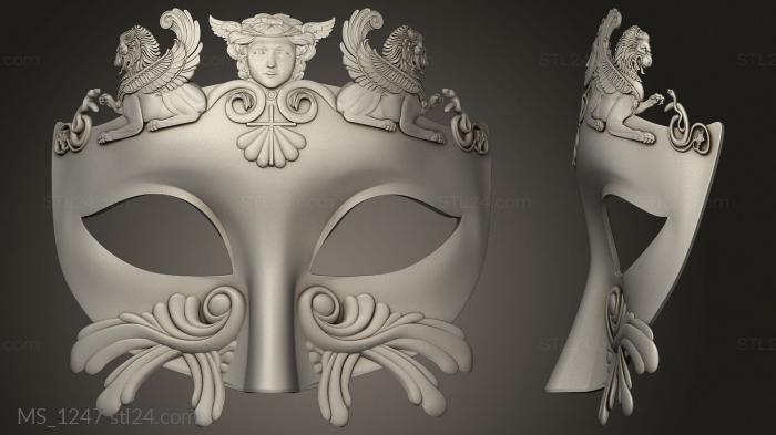 Mask (Evening mask, MS_1247) 3D models for cnc