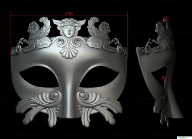 Mask (Evening mask, MS_1247) 3D models for cnc