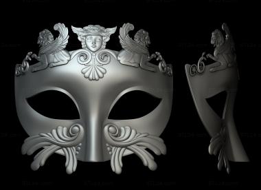 Mask (Evening mask, MS_1247) 3D models for cnc