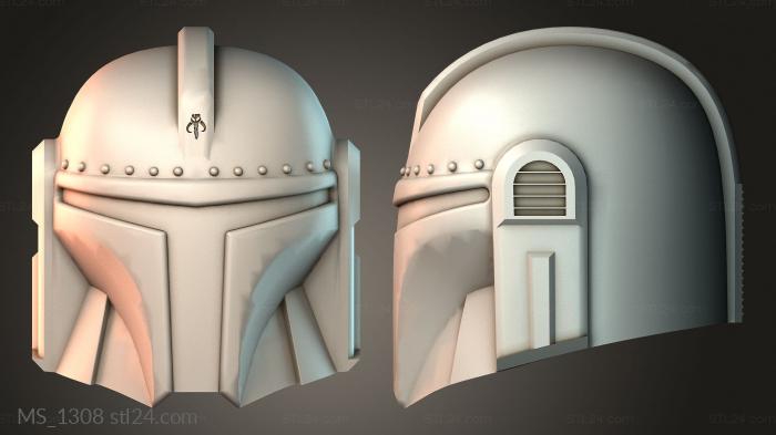 Mask (MS_1308) 3D models for cnc