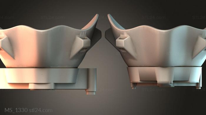 Mask (MS_1330) 3D models for cnc