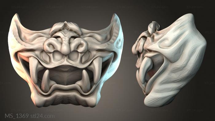Mask (MS_1369) 3D models for cnc