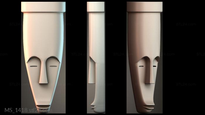 Mask (MS_1418) 3D models for cnc