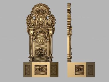 Мебель церковная (Родник для храма, MBC_0056) 3D модель для ЧПУ станка