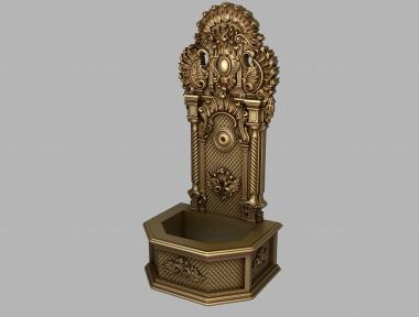 Мебель церковная (Родник для храма, MBC_0056) 3D модель для ЧПУ станка