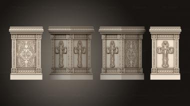 Church furniture (Lectern with cross, MBC_0062) 3D models for cnc