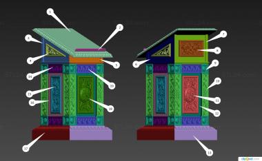 Church furniture (Split lectern, MBC_0063) 3D models for cnc