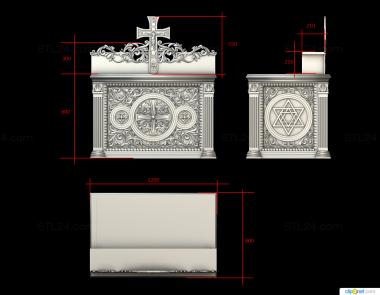 Church furniture (Table for note, MBC_0071) 3D models for cnc