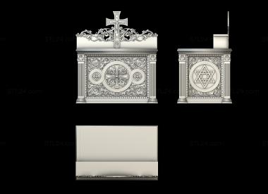 Church furniture (Table for note, MBC_0071) 3D models for cnc