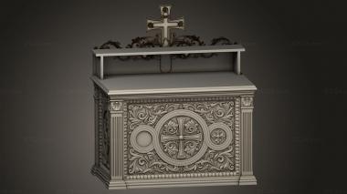 Church furniture (Table for note v2, MBC_0072) 3D models for cnc