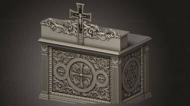 Church furniture (Table for note v2, MBC_0072) 3D models for cnc