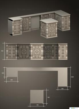 Church furniture (Church utensils version1, MBC_0074) 3D models for cnc