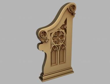 Church furniture (Sidedesk for bench, MBC_0077) 3D models for cnc