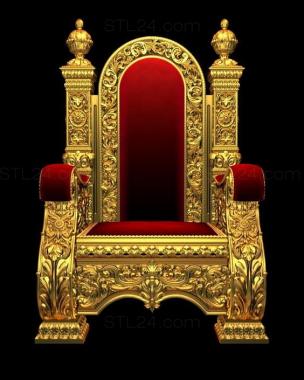 Church furniture (Bishops Throne, MBC_0078) 3D models for cnc