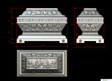 Church furniture (Ark with an ornament in the shape of grapes, MBC_0080) 3D models for cnc