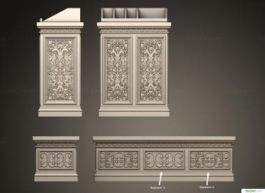 Church furniture (Table for note ver 3, MBC_0084) 3D models for cnc