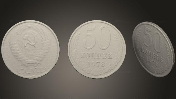 Coins (Coin of the Soviet Union 1978, MN_0031) 3D models for cnc
