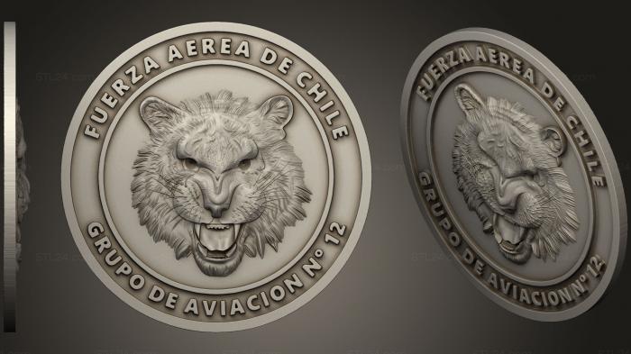 Coins (FF AA Moneda Grupo Aviacion N 12, MN_0048) 3D models for cnc