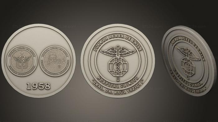 Монеты (Клиническая больница Монеда FFAA, MN_0073) 3D модель для ЧПУ станка