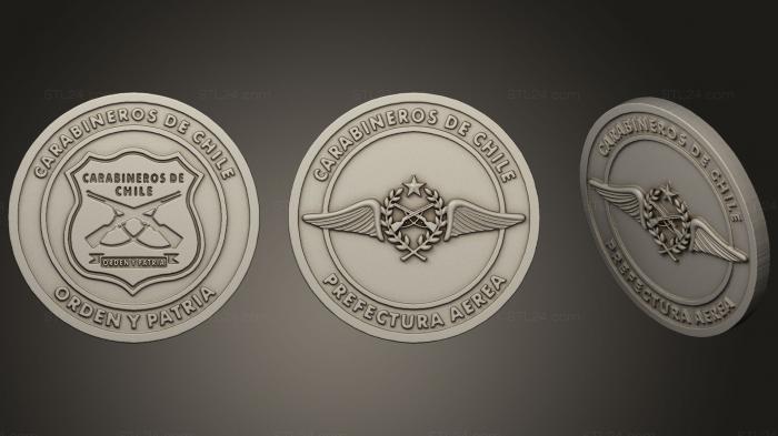 Монеты (Moneda Prefectura Aerea, MN_0078) 3D модель для ЧПУ станка