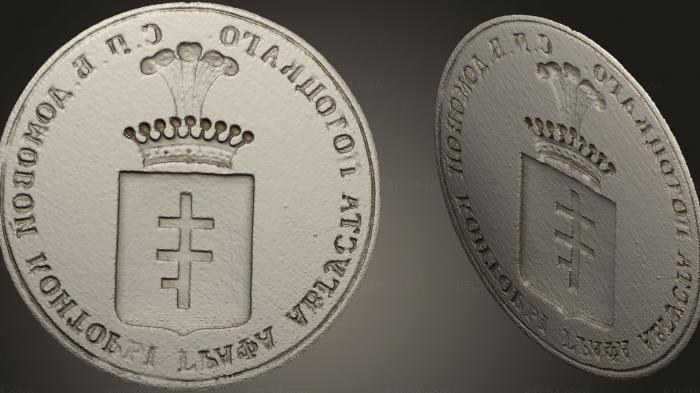 Монеты (Tok piecztny A Potockiego Wil6075, MN_0111) 3D модель для ЧПУ станка