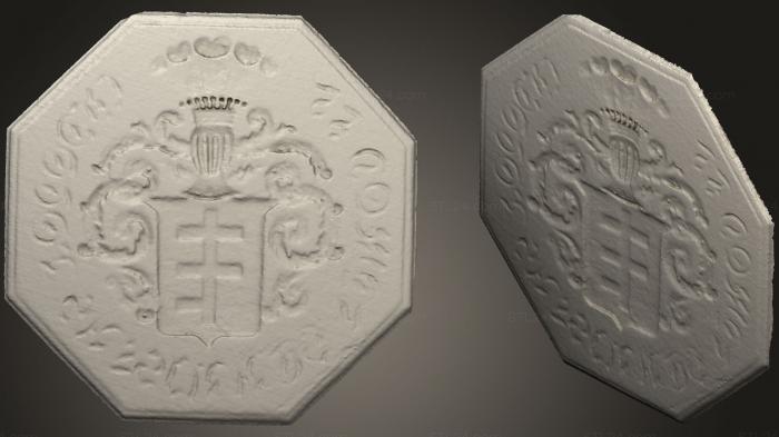 Монеты (Tok piecztny St K Potockiego, MN_0113) 3D модель для ЧПУ станка