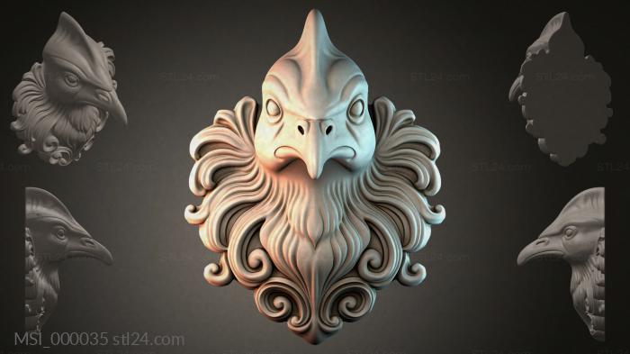 Thematic masks (MSI_000035) 3D models for cnc