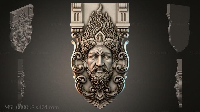 Thematic masks (MSI_000059) 3D models for cnc