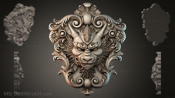 Thematic masks (MSI_000090) 3D models for cnc