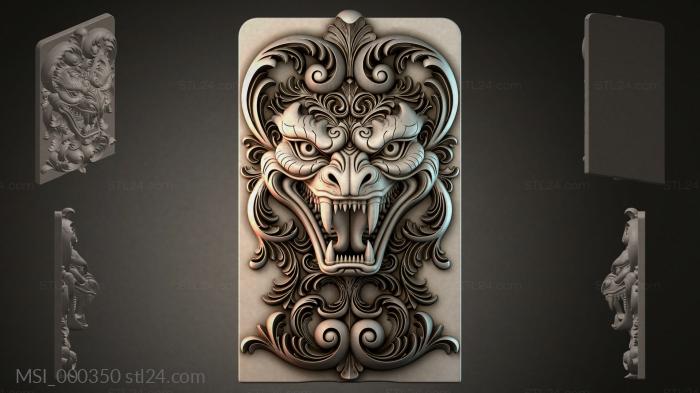 Thematic masks (MSI_000350) 3D models for cnc