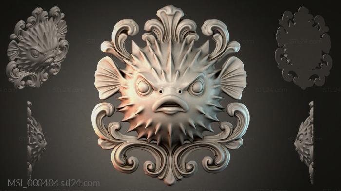 Thematic masks (MSI_000404) 3D models for cnc