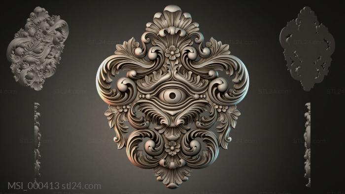 Thematic masks (MSI_000413) 3D models for cnc