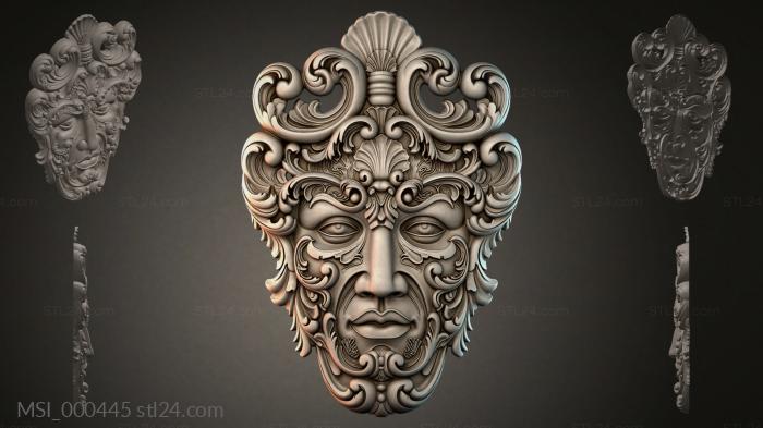 Thematic masks (MSI_000445) 3D models for cnc