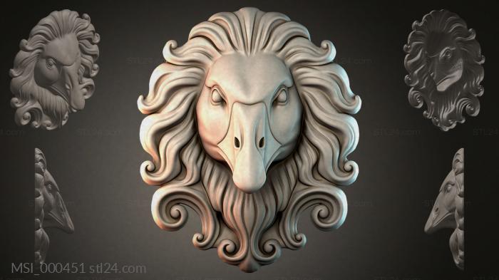 Thematic masks (MSI_000451) 3D models for cnc