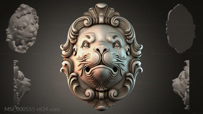 Thematic masks (MSI_000555) 3D models for cnc