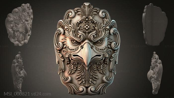 Thematic masks (MSI_000821) 3D models for cnc