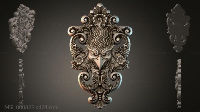 Thematic masks (MSI_000829) 3D models for cnc