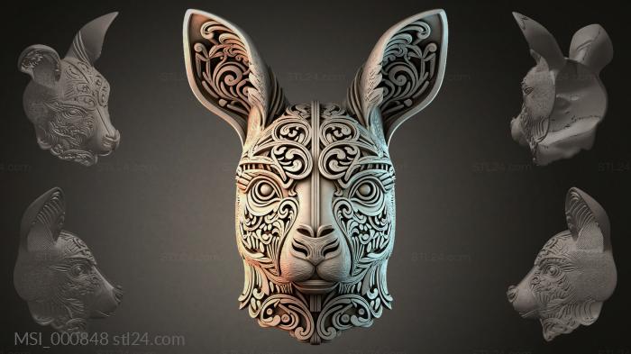 Thematic masks (MSI_000848) 3D models for cnc