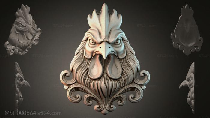 Thematic masks (MSI_000864) 3D models for cnc