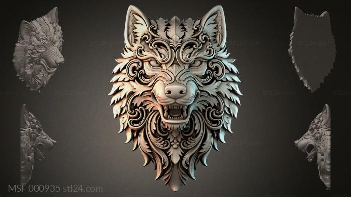 Thematic masks (MSI_000935) 3D models for cnc